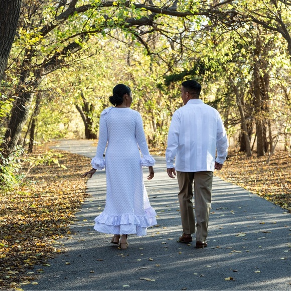 Custom White Ruffle Dress - Picture 2 of 7